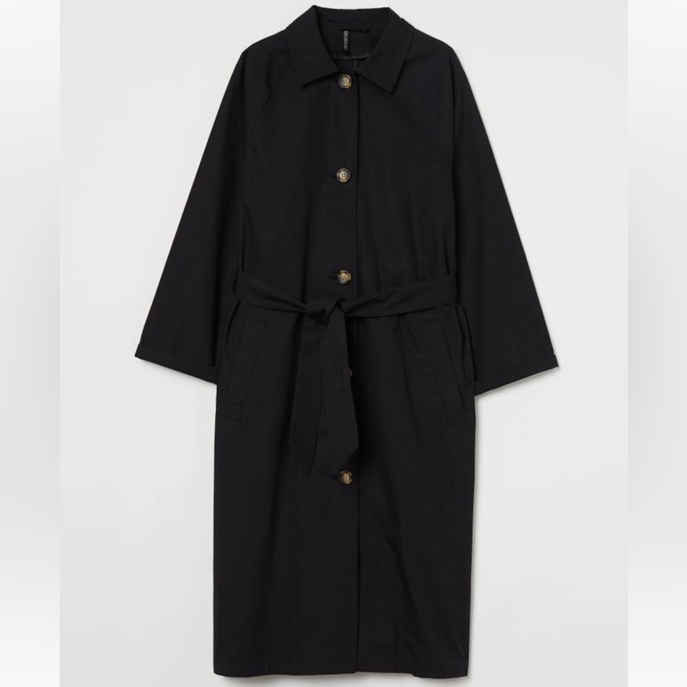 NWT H&M Oversized Cotton Trench Coat